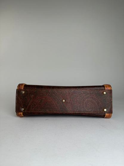 Vintage Etro Fabric Shoulder Bag Brown
