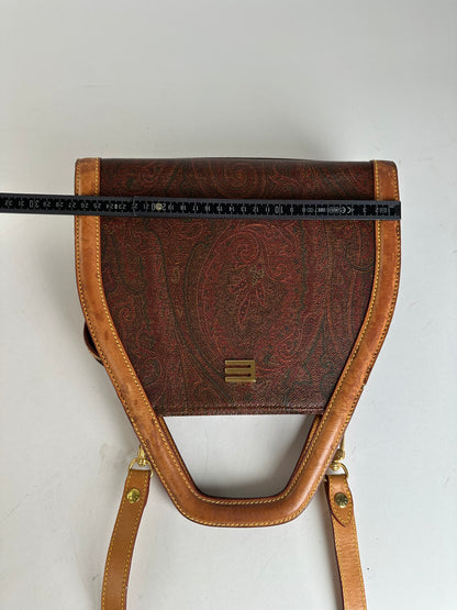 Vintage Etro Fabric Shoulder Bag Brown