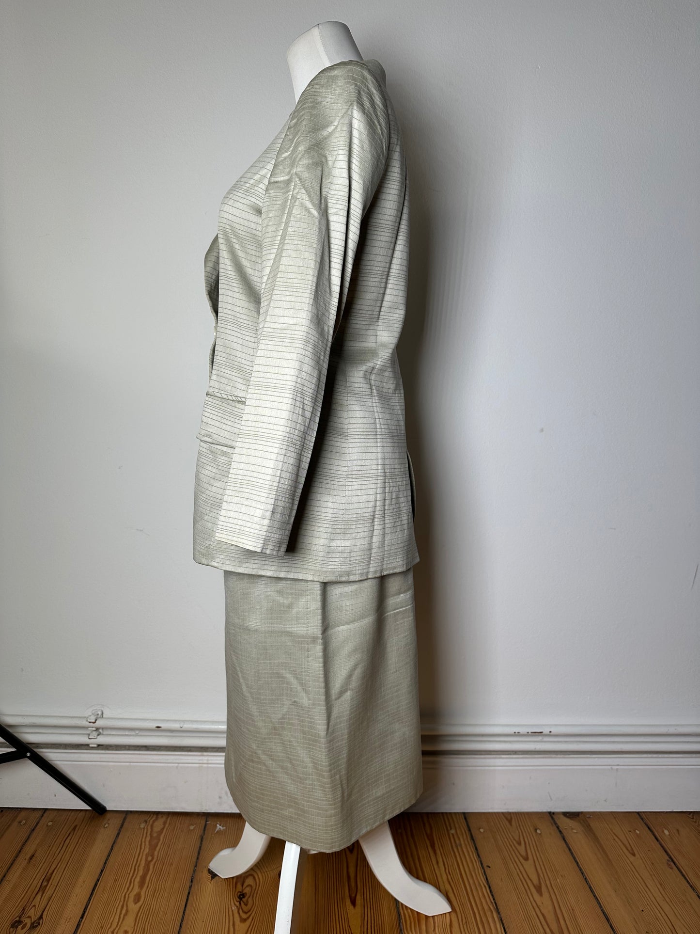 Vintage Chloe Striped Twin Set Silver L