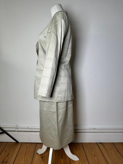 Vintage Chloe Striped Twin Set Silver L