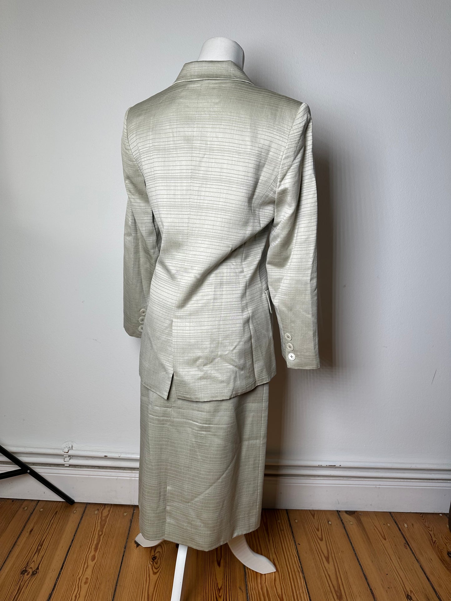 Vintage Chloe Striped Twin Set Silver L