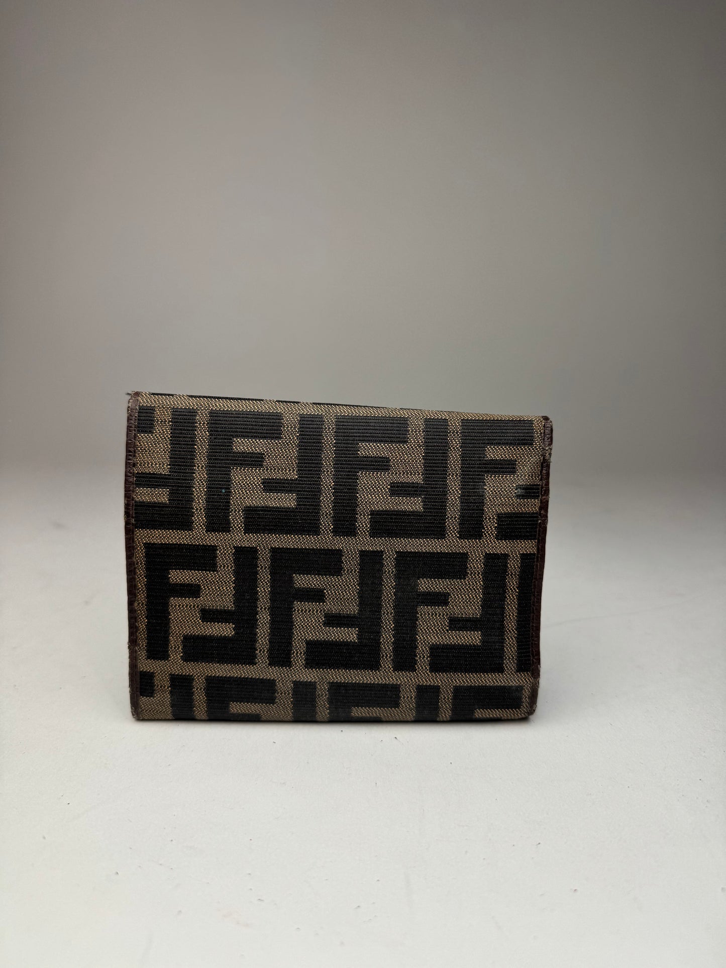 Vintage Fendi FF Monogram Wallet Brown