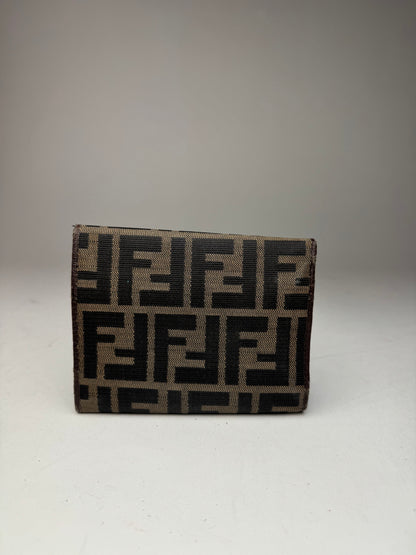 Vintage Fendi FF Monogram Wallet Brown