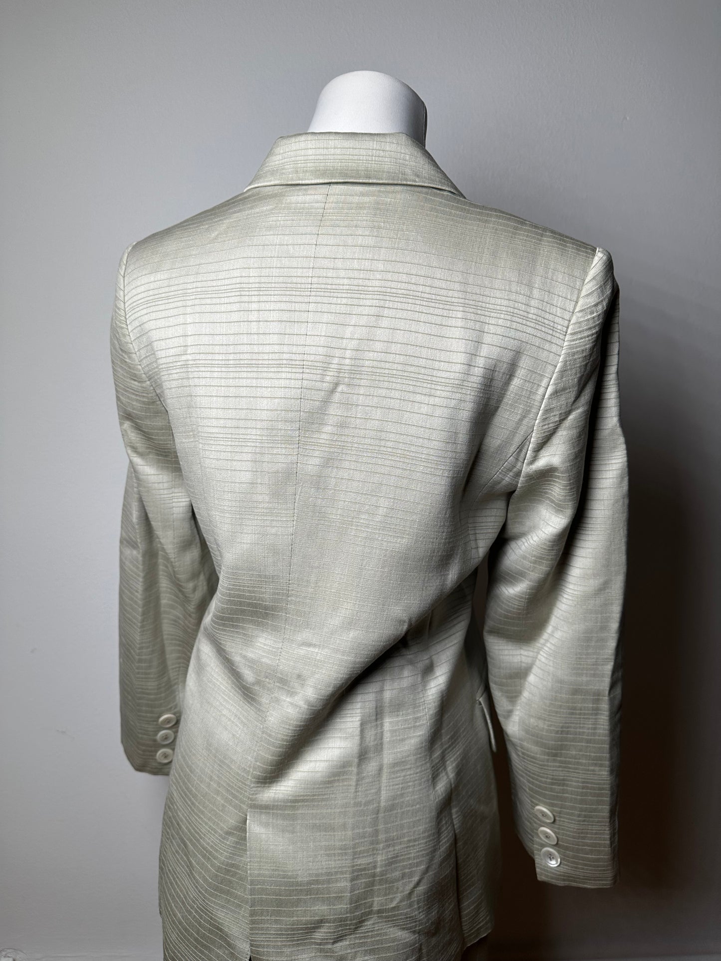 Vintage Chloe Striped Twin Set Silver L