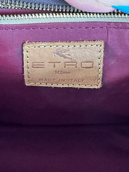 Vintage Etro Fabric Shoulder Bag Brown