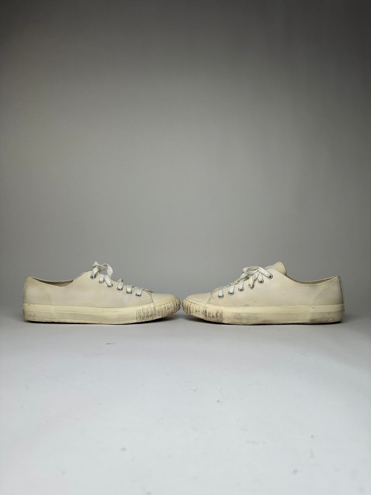 Vintage Comme Des Garcons Men's Homme Canvas Sneakers c. Late 2000s Off-White EU41