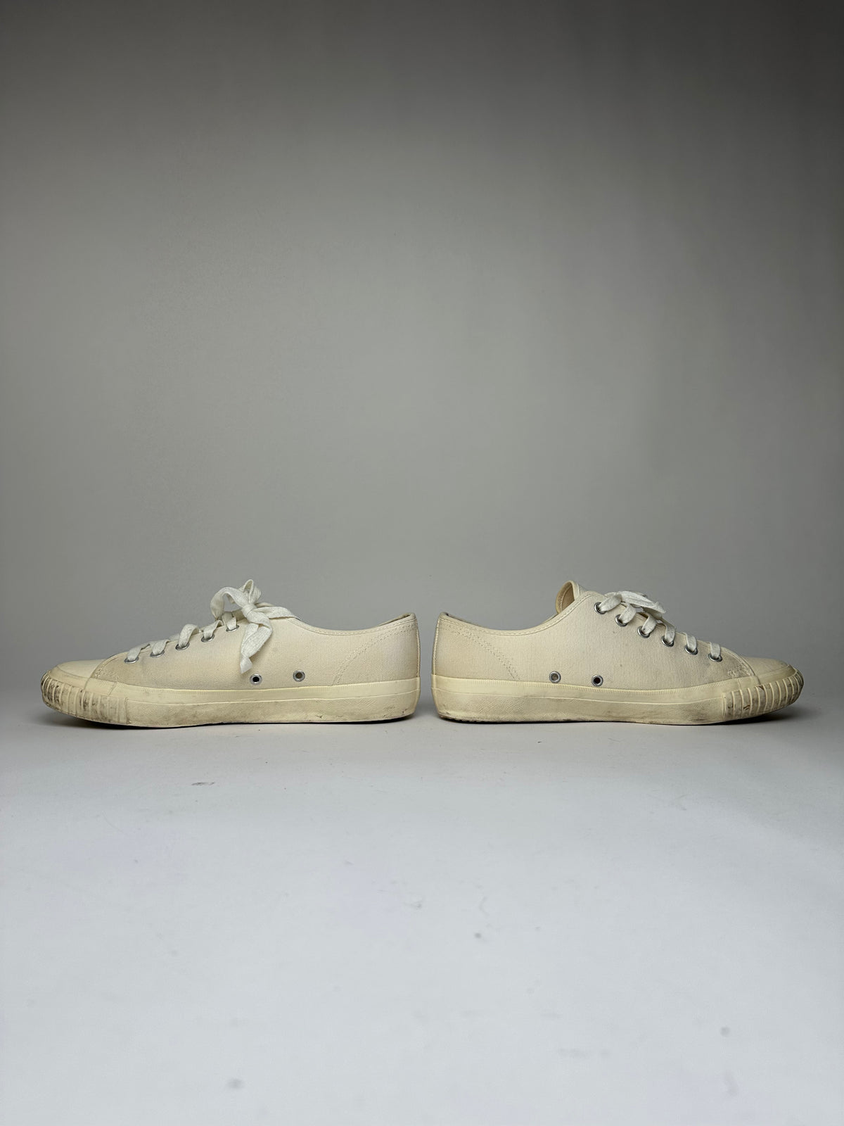 Vintage Comme Des Garcons Men's Homme Canvas Sneakers c. Late 2000s Off-White EU41