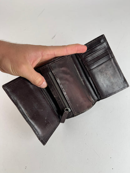Vintage Fendi FF Monogram Wallet Brown