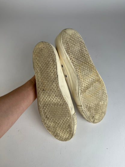 Vintage Comme Des Garcons Men's Homme Canvas Sneakers c. Late 2000s Off-White EU41