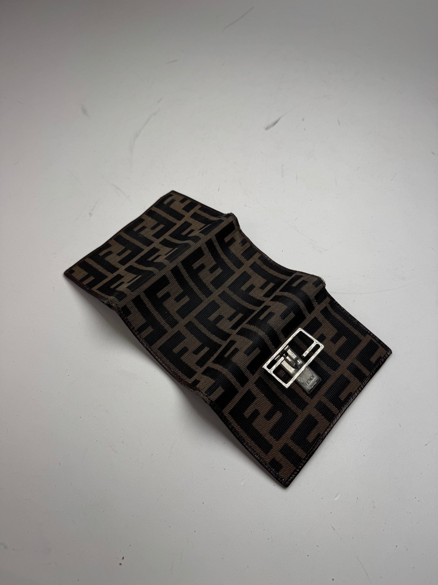 Vintage Fendi FF Monogram Wallet Brown