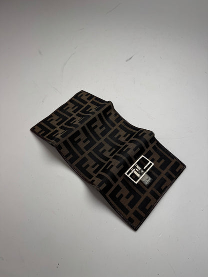 Vintage Fendi FF Monogram Wallet Brown