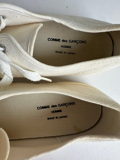 Vintage Comme Des Garcons Men's Homme Canvas Sneakers c. Late 2000s Off-White EU41