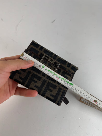 Vintage Fendi FF Monogram Wallet Brown