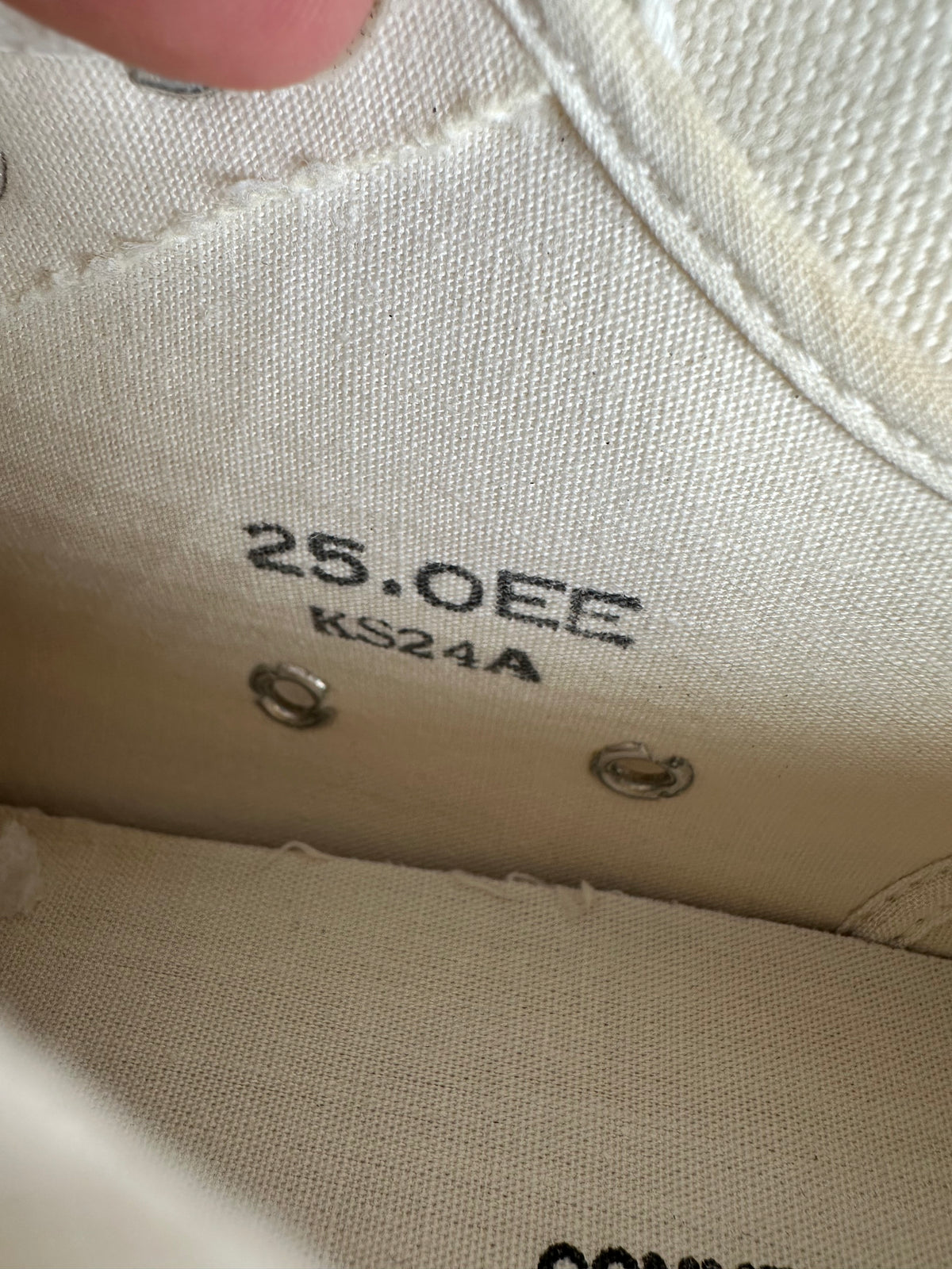 Vintage Comme Des Garcons Men's Homme Canvas Sneakers c. Late 2000s Off-White EU41