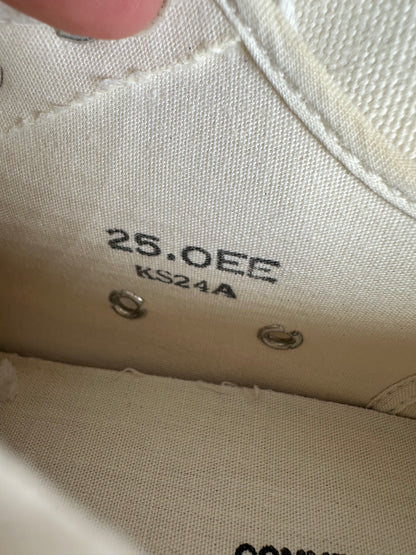 Vintage Comme Des Garcons Men's Homme Canvas Sneakers c. Late 2000s Off-White EU41