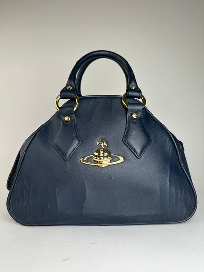 Vintage Vivienne Westwood Leather Handbag Navy