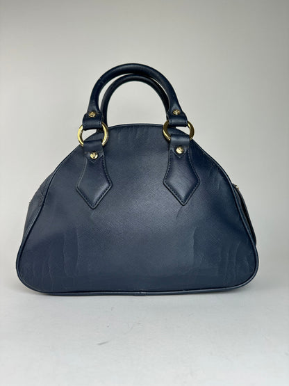 Vintage Vivienne Westwood Leather Handbag Navy