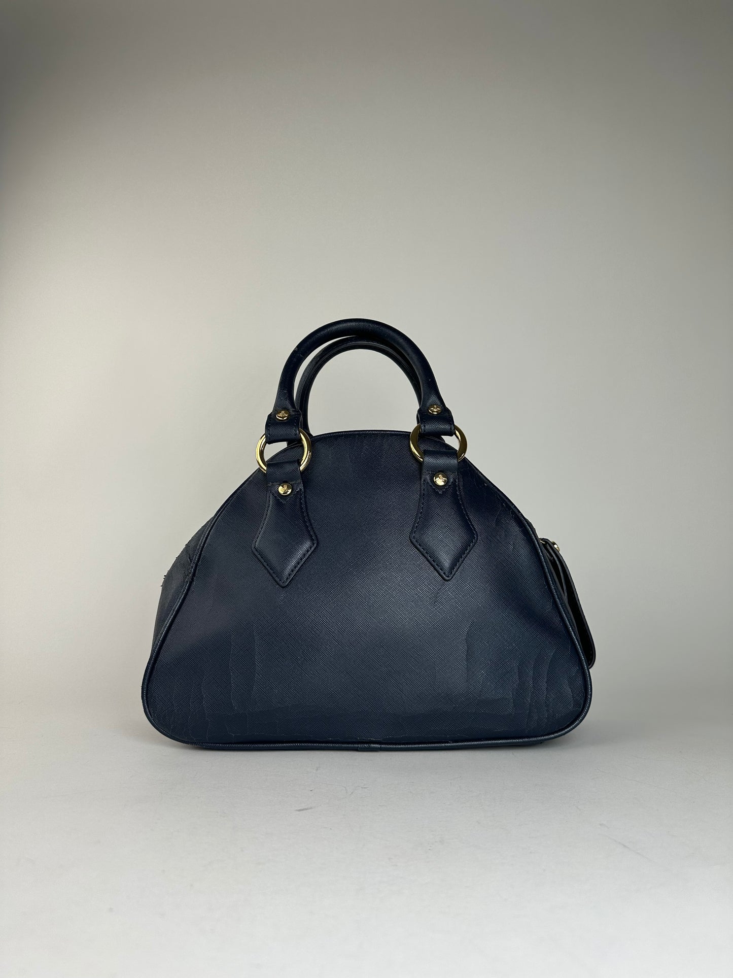 Vintage Vivienne Westwood Leather Handbag Navy
