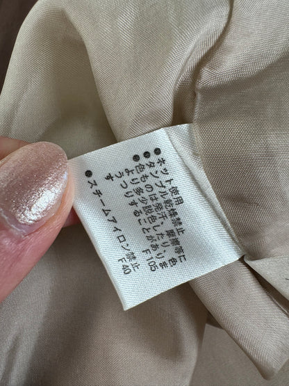 Vintage Balenciaga Silk Skirt Beige Brown M