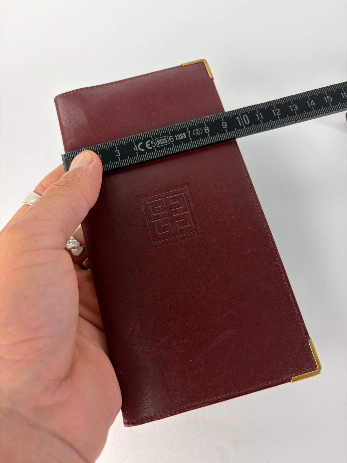 Vintage Givenchy Bifold Wallet c. Late 1970s Burgundy Leather