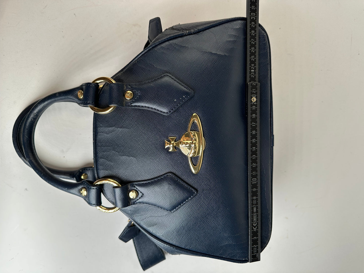 Vintage Vivienne Westwood Leather Handbag Navy