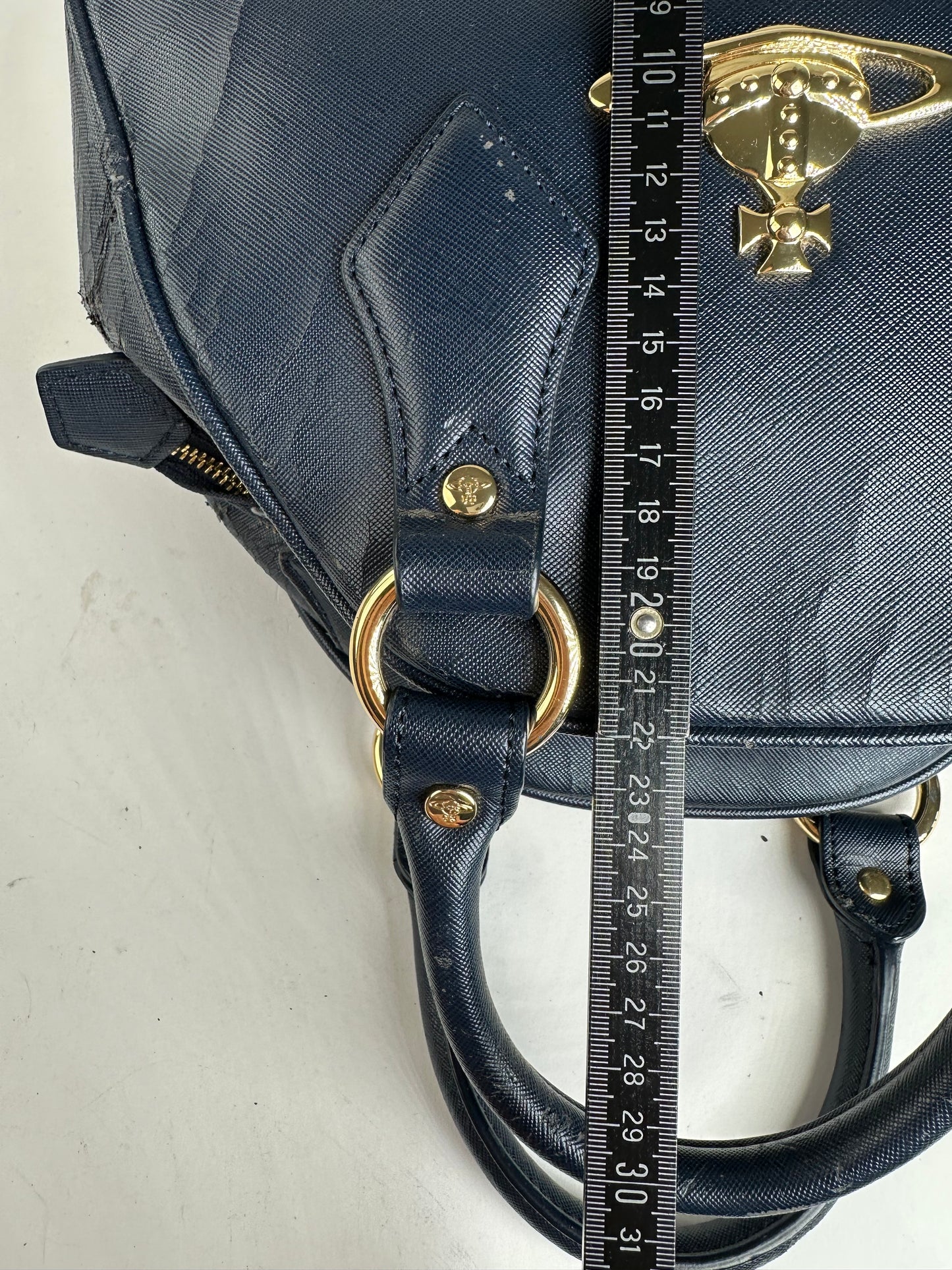 Vintage Vivienne Westwood Leather Handbag Navy