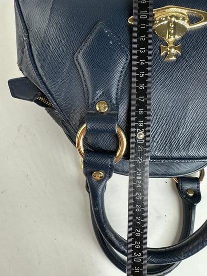 Vintage Vivienne Westwood Leather Handbag Navy