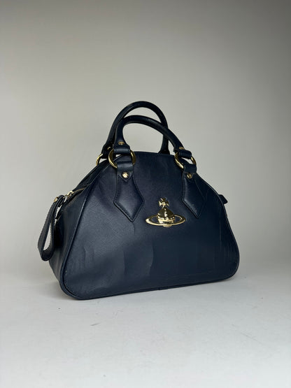 Vintage Vivienne Westwood Leather Handbag Navy