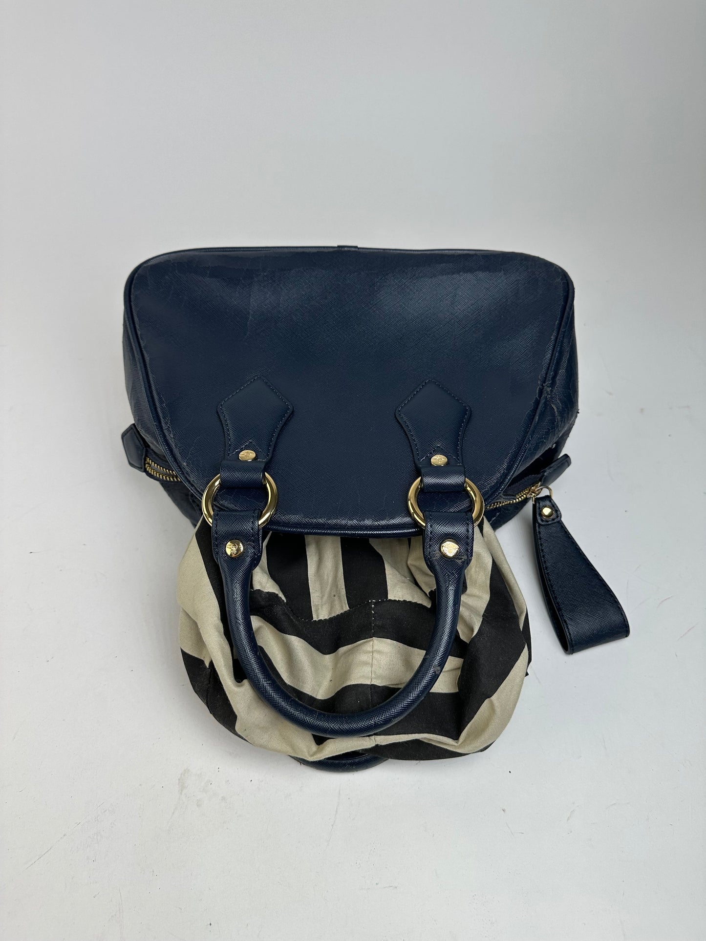 Vintage Vivienne Westwood Leather Handbag Navy