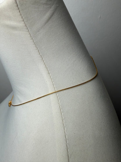 Vintage Courreges Blue Opal-Effect Necklace Gold-Tone