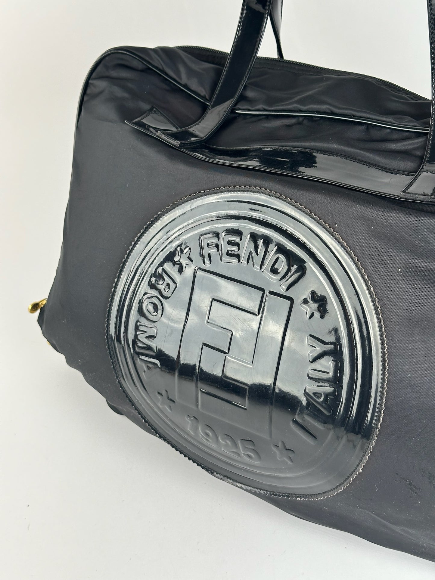 Sac de voyage vintage Fendi Roma noir