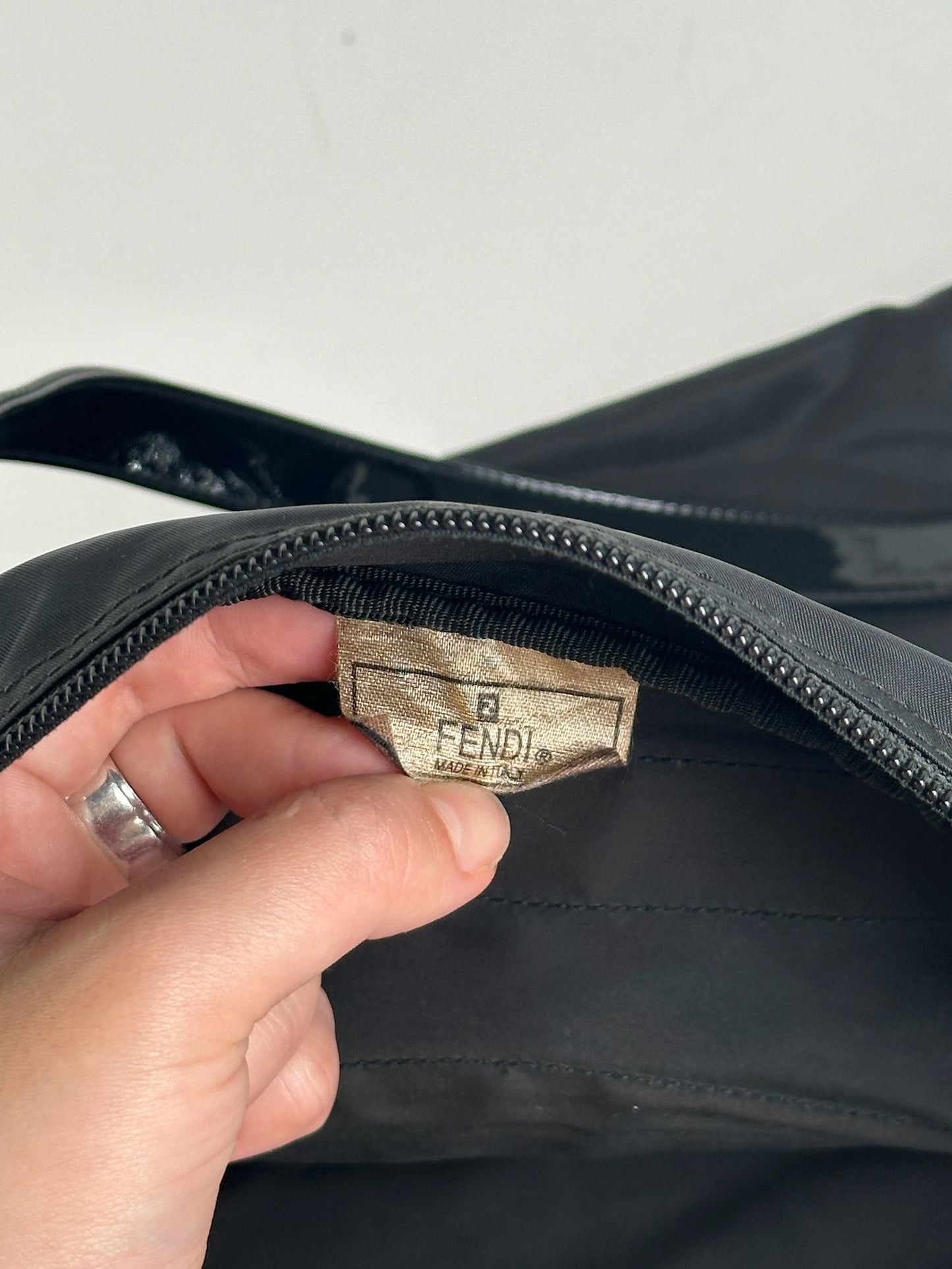 Sac de voyage vintage Fendi Roma noir