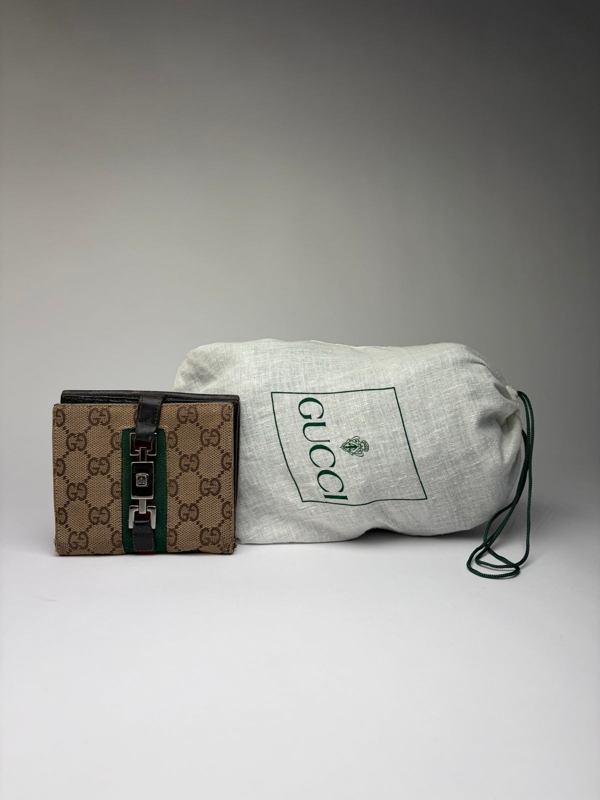 Vintage Gucci vintage Jackie GG Supreme Bifold Wallet Late 1990s Brown