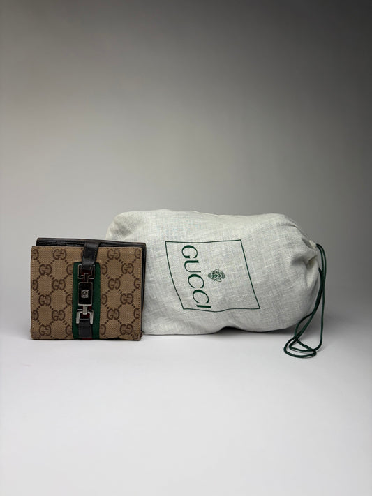 Vintage Gucci vintage Jackie GG Supreme Bifold Wallet Late 1990s Brown