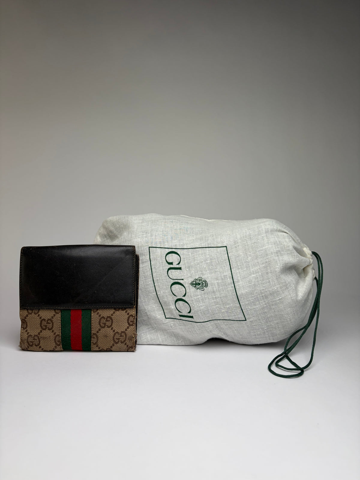 Vintage Gucci vintage Jackie GG Supreme Bifold Wallet Late 1990s Brown