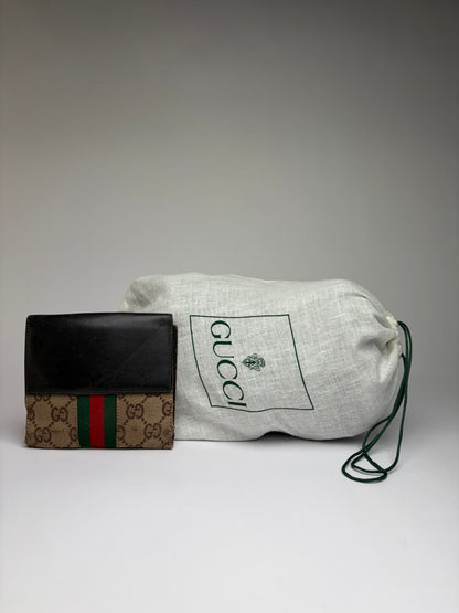Vintage Gucci vintage Jackie GG Supreme Bifold Wallet Late 1990s Brown