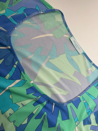 Vintage Emilio Pucci Blue Abstract Top XS
