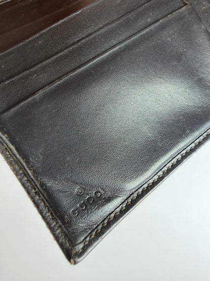 Vintage Gucci vintage Jackie GG Supreme Bifold Wallet Late 1990s Brown