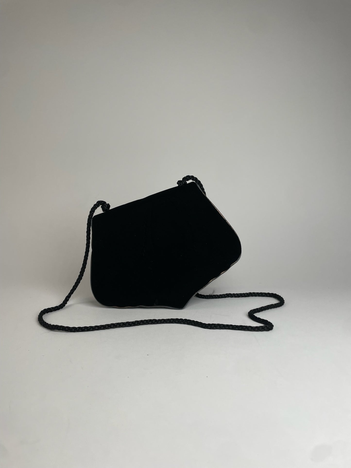Vintage Yves Saint Laurent Canvas Shoulder Bag Black