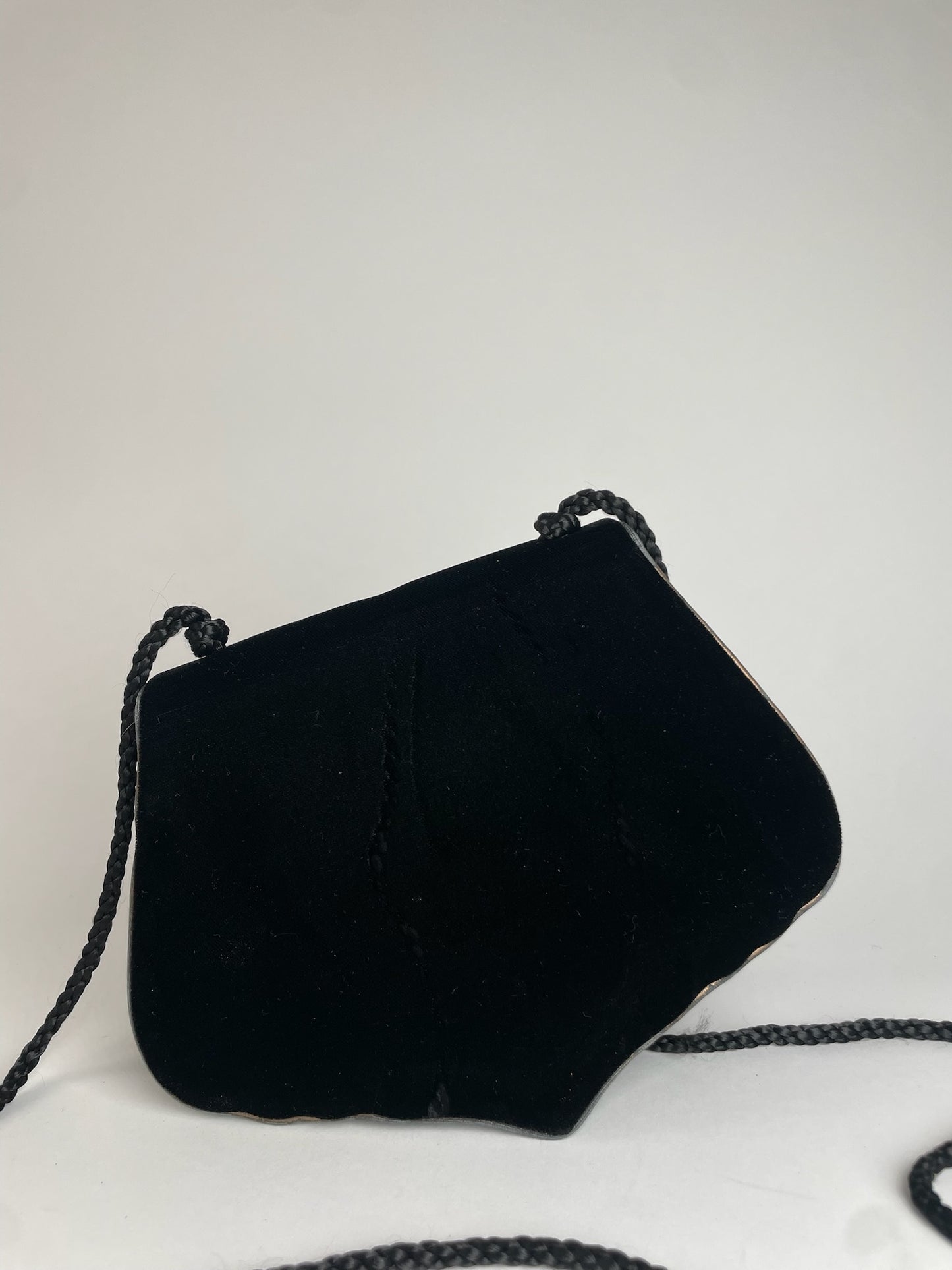 Vintage Yves Saint Laurent Canvas Shoulder Bag Black