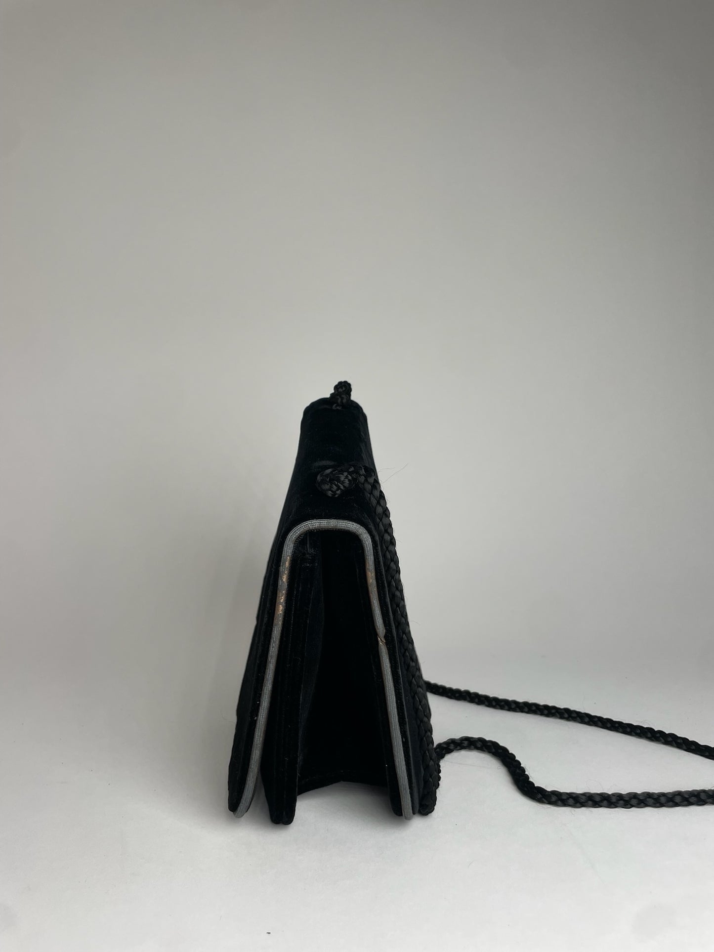 Vintage Yves Saint Laurent Canvas Shoulder Bag Black