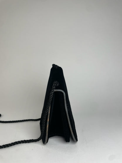 Vintage Yves Saint Laurent Canvas Shoulder Bag Black