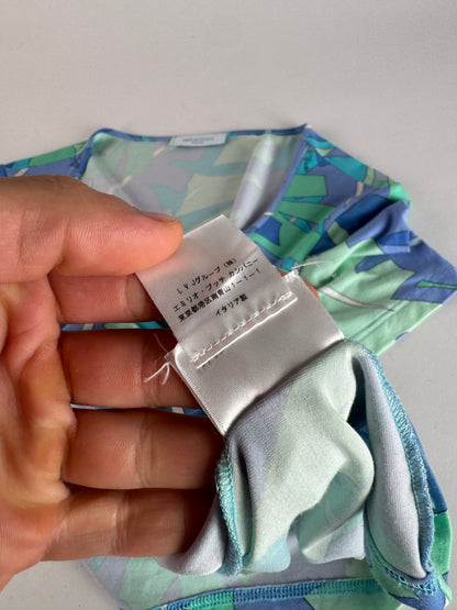 Vintage Emilio Pucci Blue Abstract Top XS