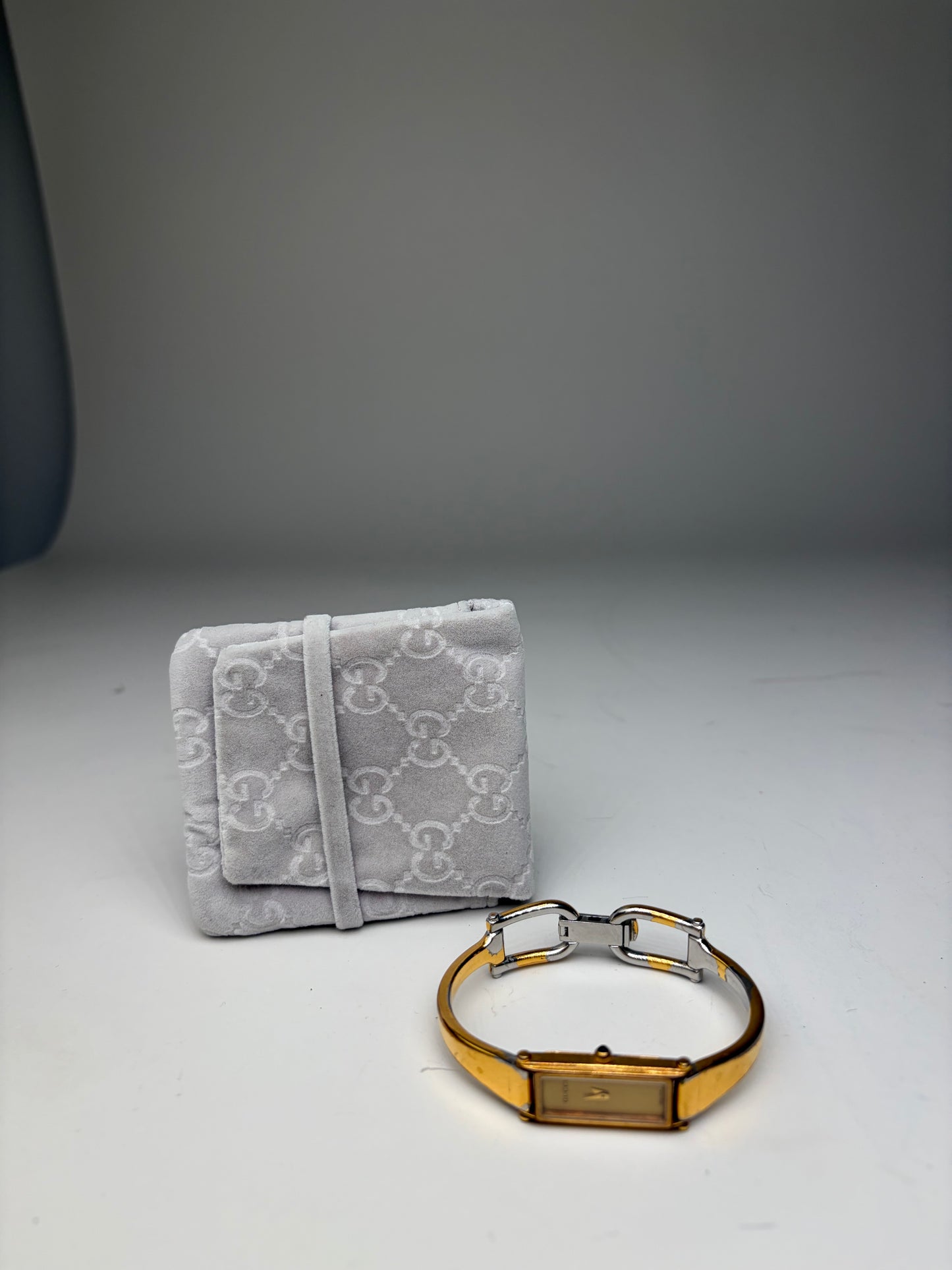 Vintage Gucci Two-Tone Bracelet Watch Gold Silver