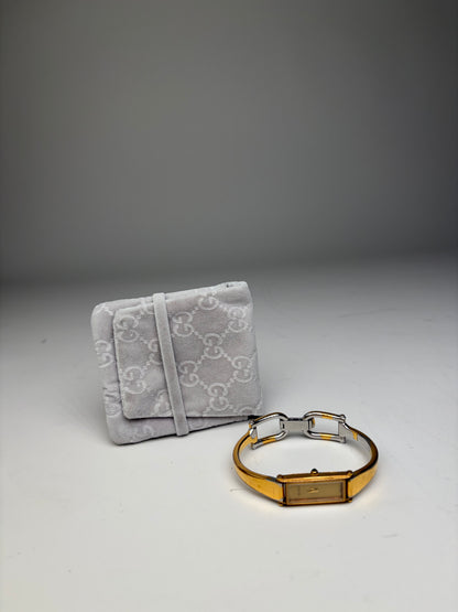 Vintage Gucci Two-Tone Bracelet Watch Gold Silver