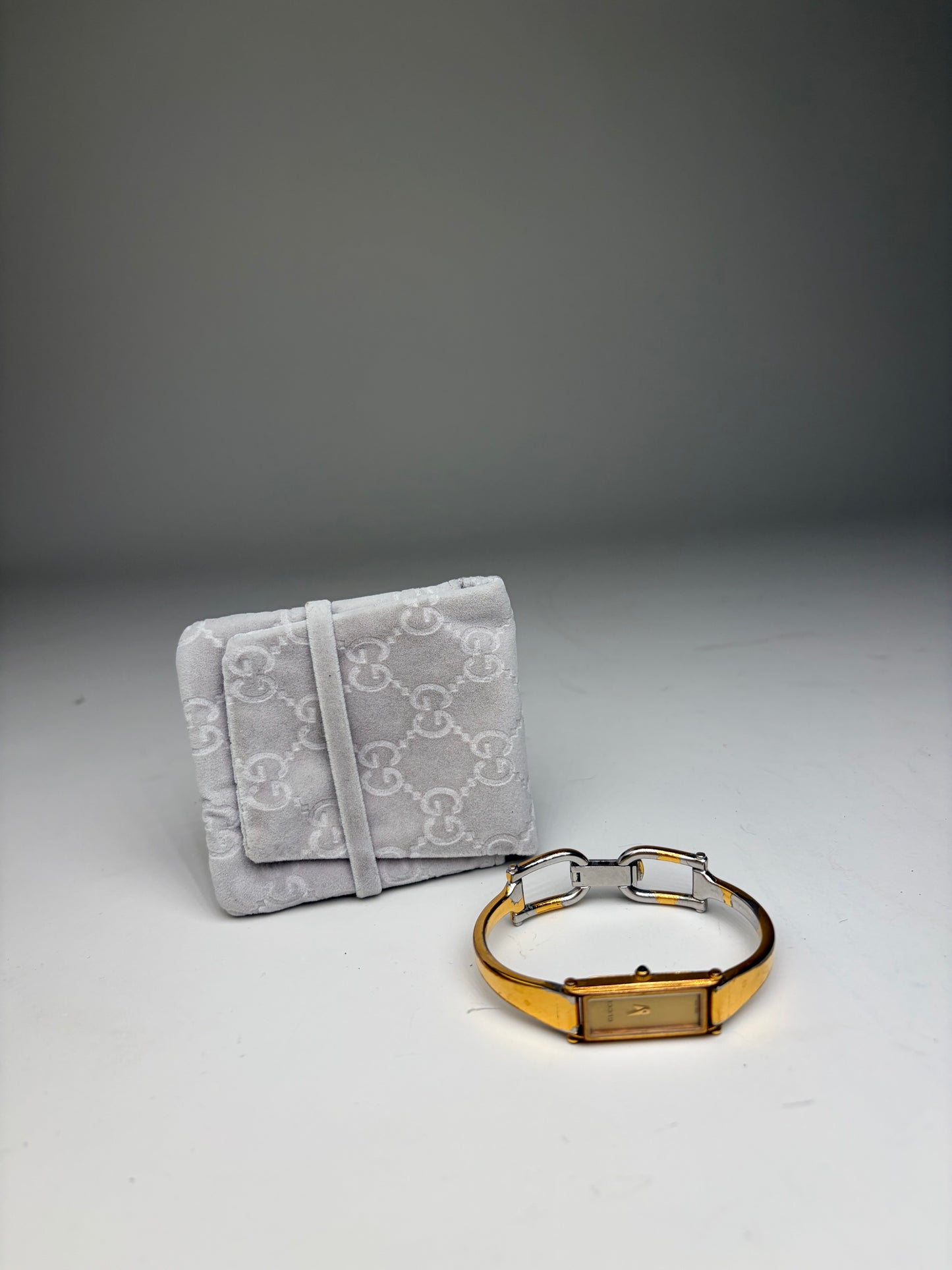 Vintage Gucci Two-Tone Bracelet Watch Gold Silver