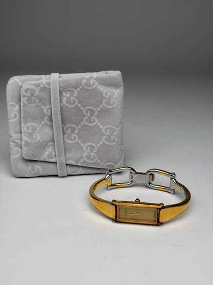Vintage Gucci Two-Tone Bracelet Watch Gold Silver