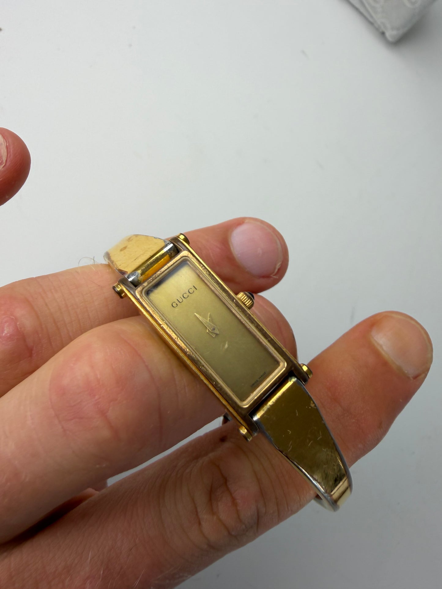 Vintage Gucci Two-Tone Bracelet Watch Gold Silver