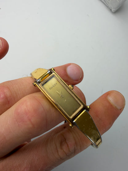 Vintage Gucci Two-Tone Bracelet Watch Gold Silver