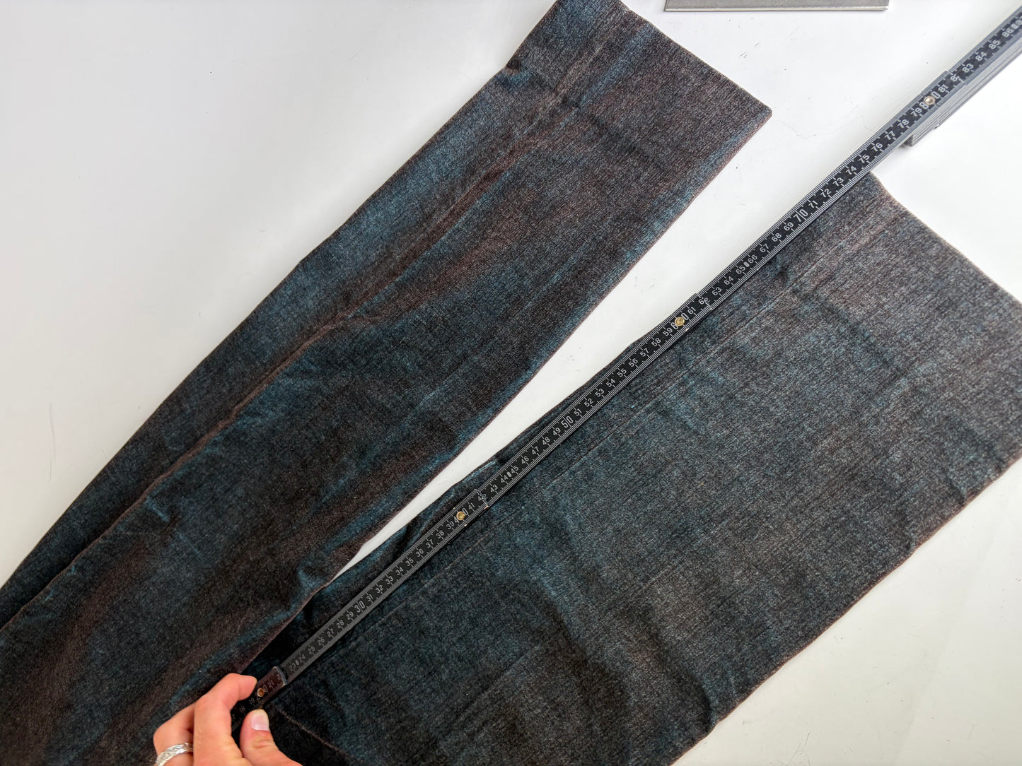 Vintage Etro Men's Cotton Blend Trousers Dark Blue Brown M